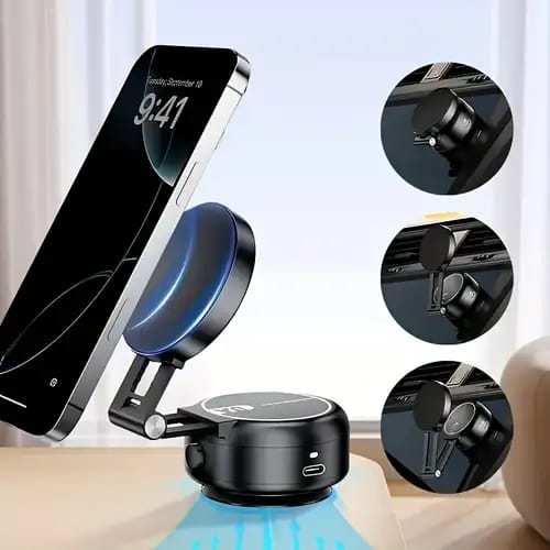 Foldable Vacuum Magnetic Car Phone Holder