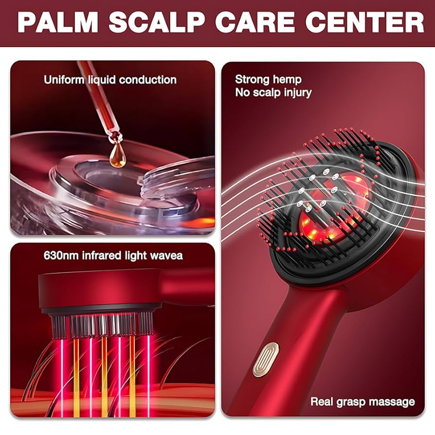 2-in-1 Electric Scalp Massager Hair Growth Brush