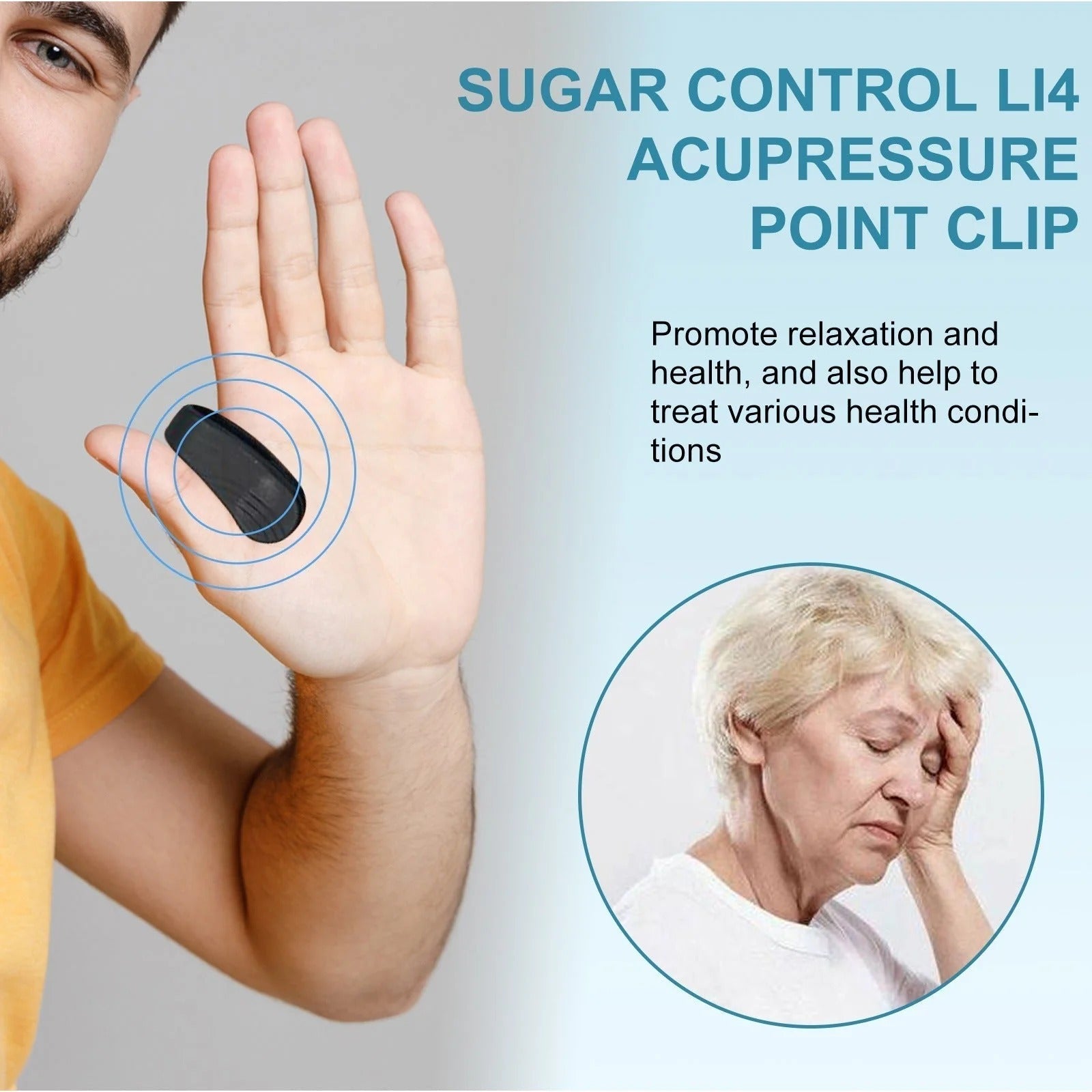 SUGAR CONTROL  ACUPRESSURE POINT CLIP