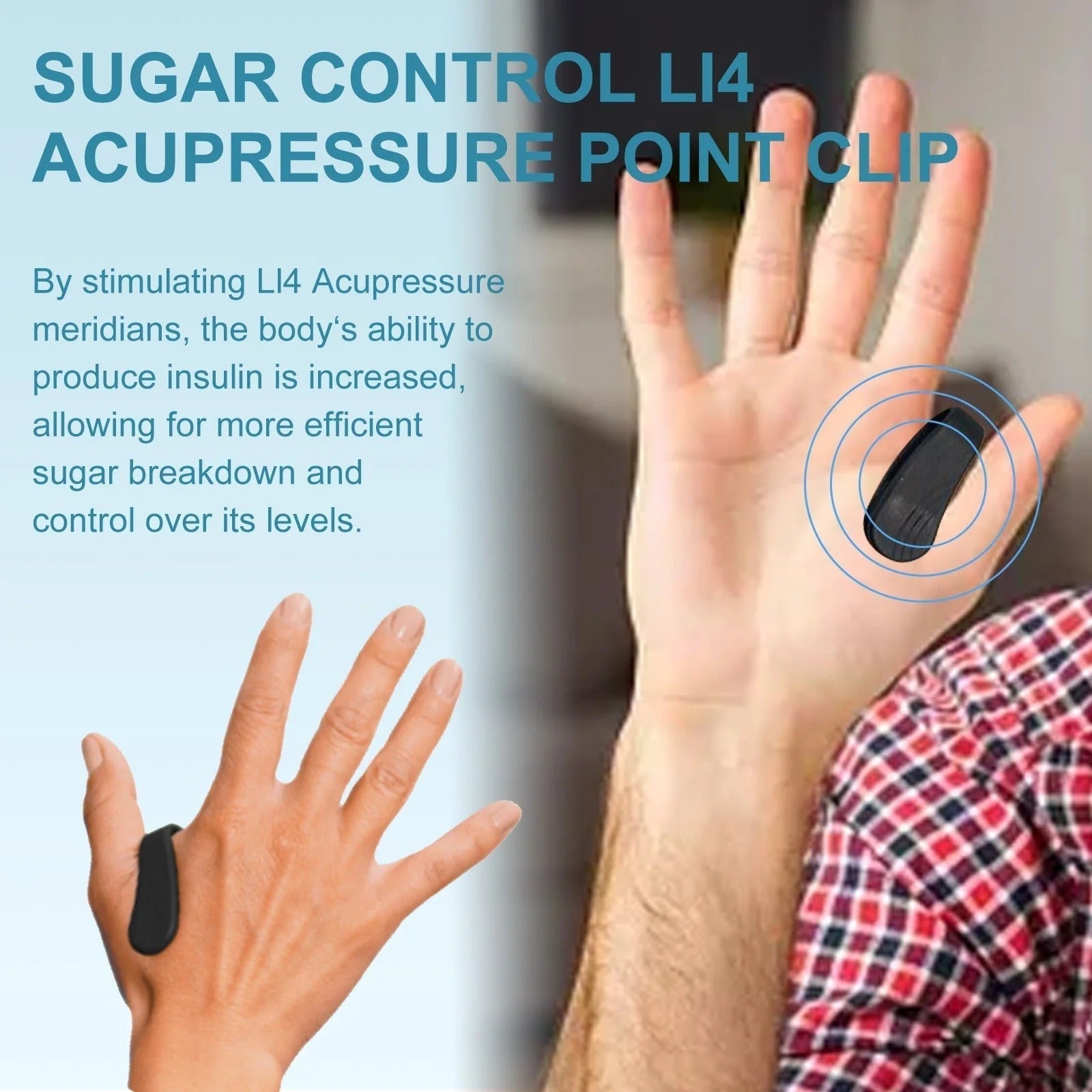 SUGAR CONTROL  ACUPRESSURE POINT CLIP